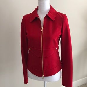 Carlisle red zippered jacket